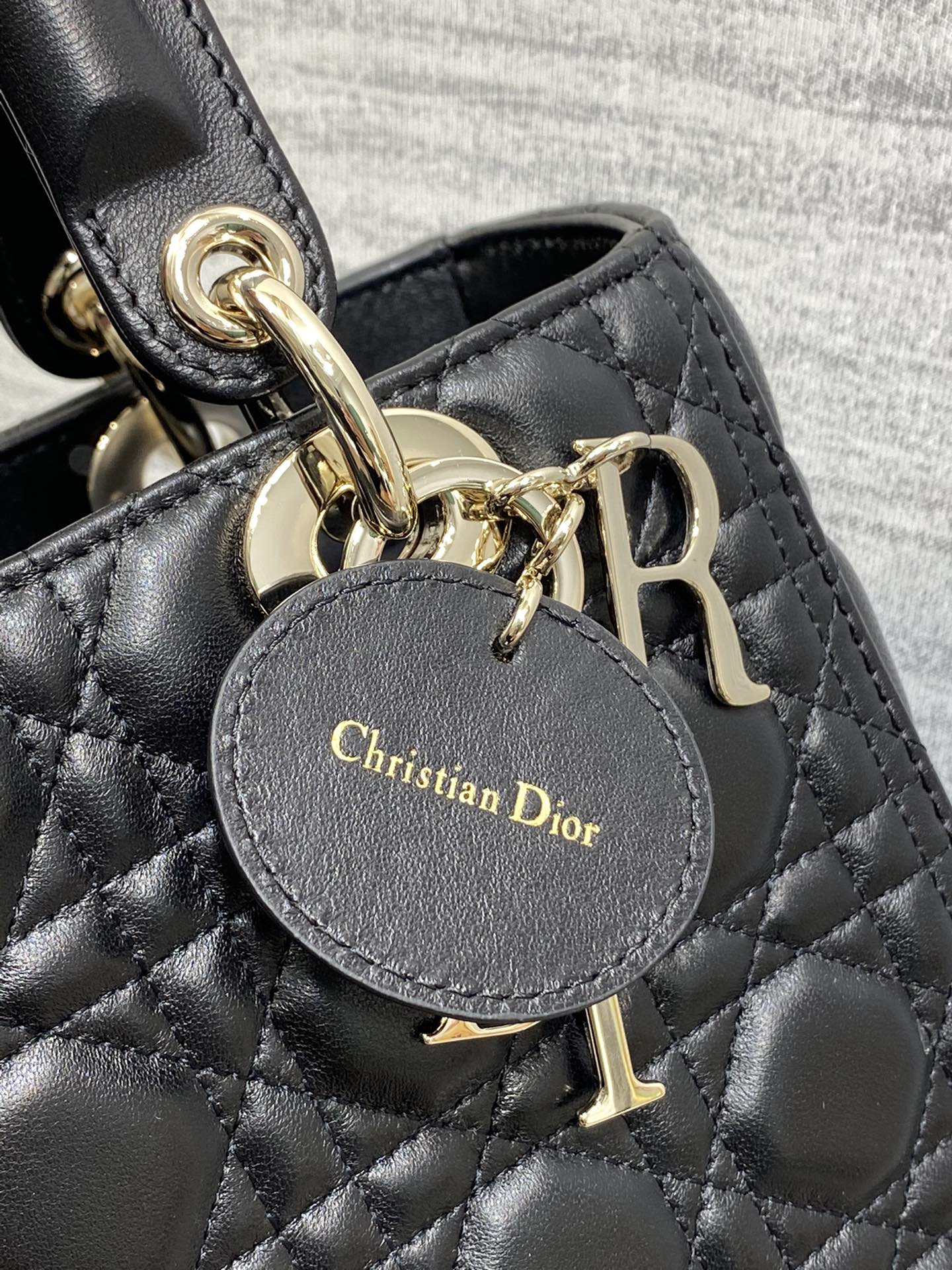 Medium Lady Dior Bag Black Cannage Lambskin